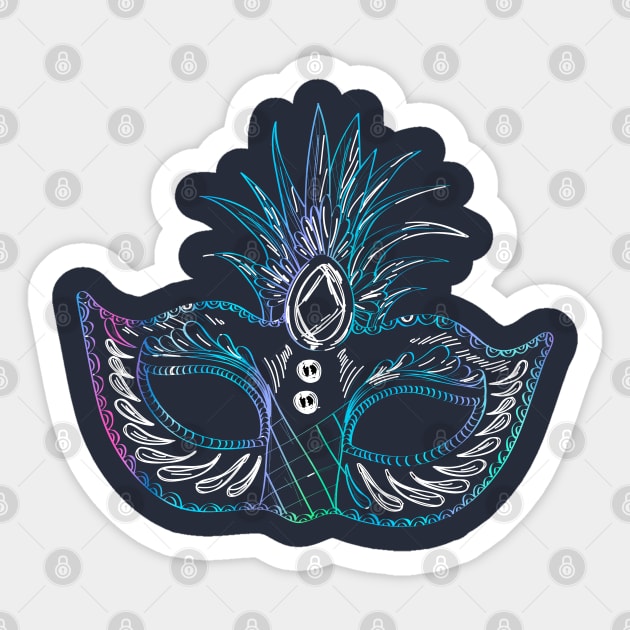 Venice Carnival Sticker by CatCoconut-Art